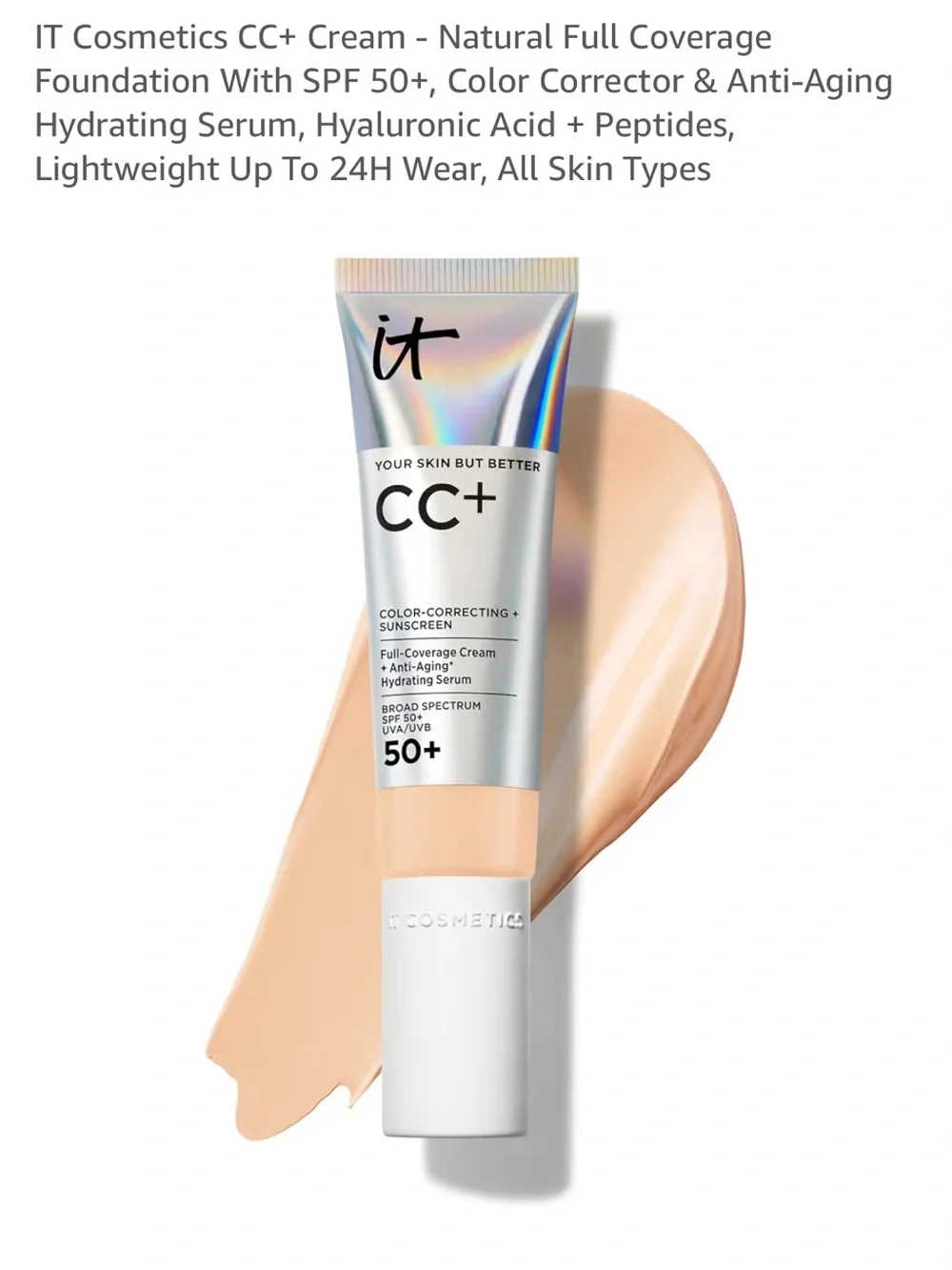 it cosmetics CC+ Cream Color Correcting Concealer – Natural Beige